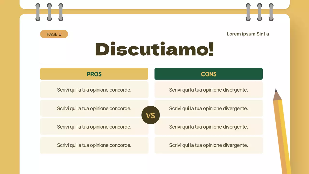 Concetto di classe giallo e verde Lezione di etica