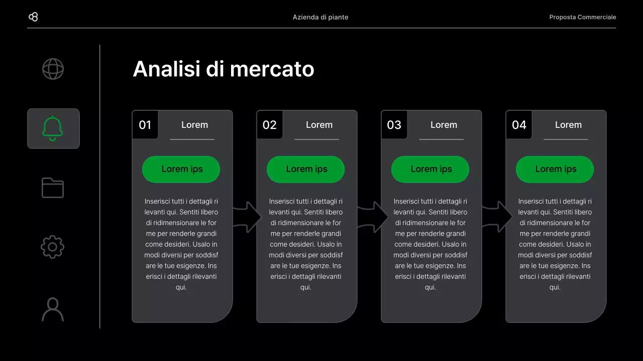 Proposta di business in nero e verde concetto di foglia naturale