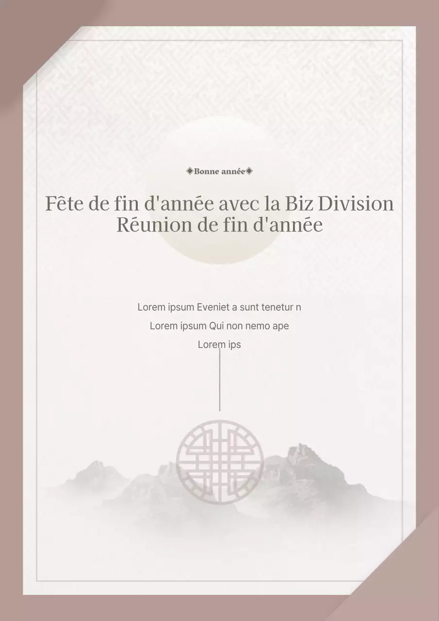 Réunions de fin d'année