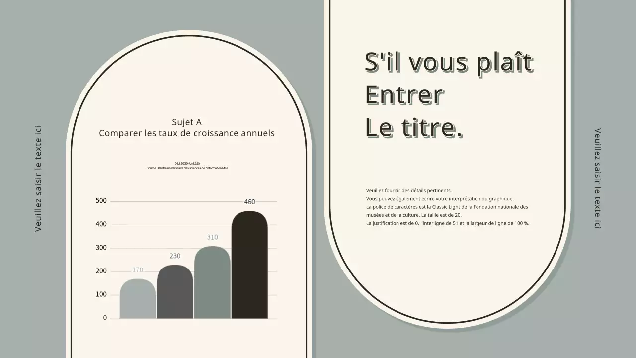 Présentation vintage en kaki et crème