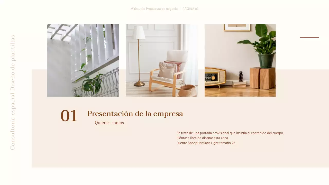 Presentación Simple Beige