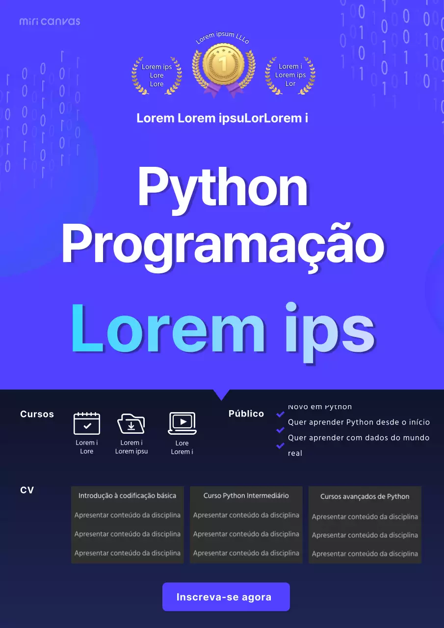 blue simple iteducaçãopublicidade pythoneducaçãocorrecrutamentoposter webposter