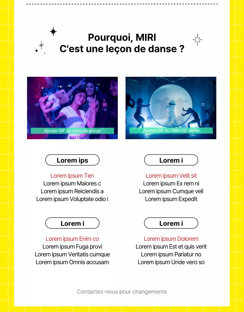 Cours privés de danse d'idoles K-pop en rose et jaune, frais et branché