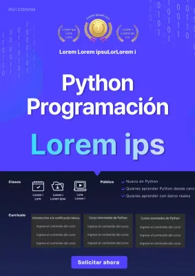 azul simple iteducaciónpublicidad pitóneducacióncolorreclutamientoposter webposter