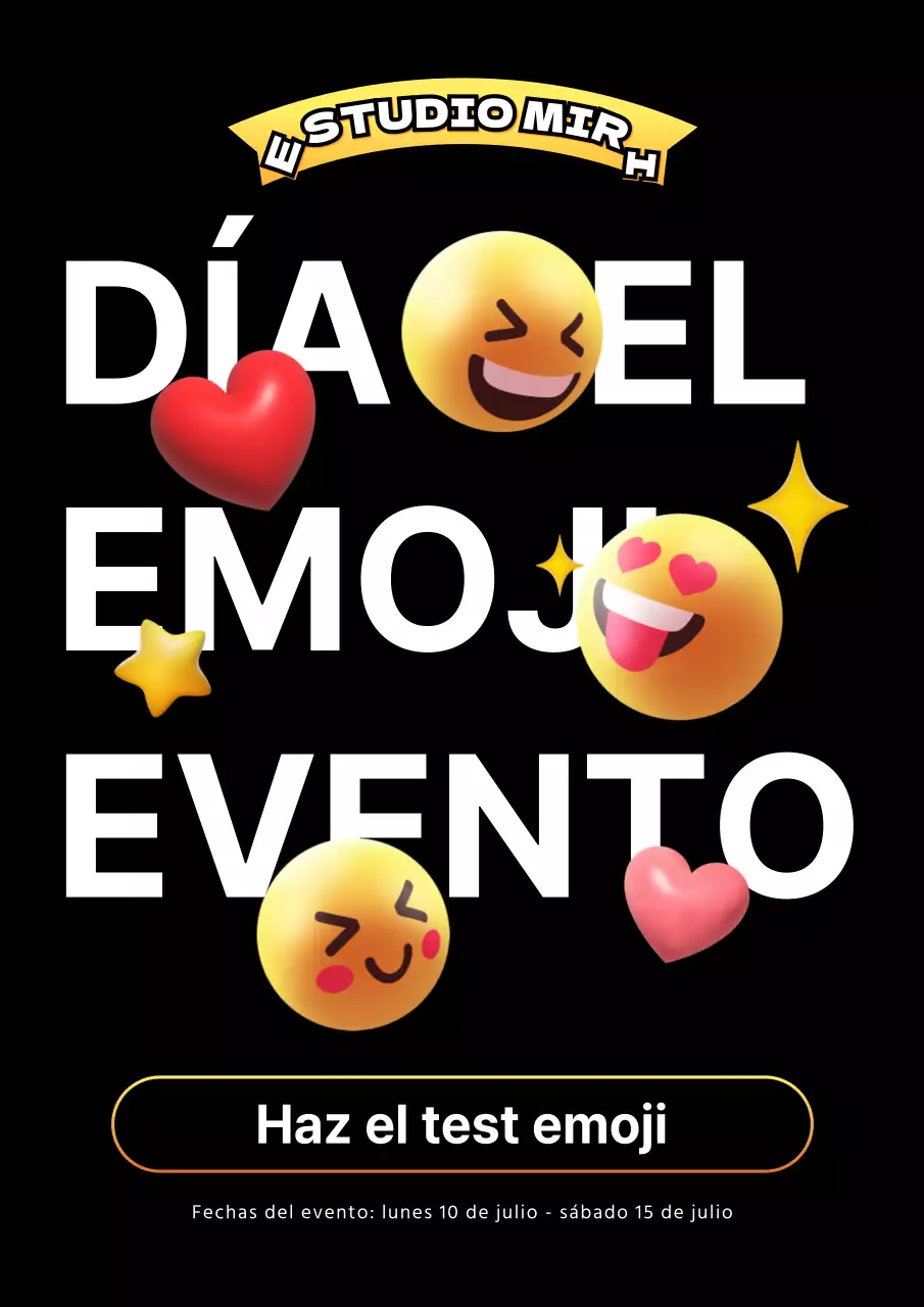 Eventos en negro y con texto resaltado