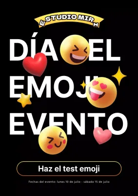 Eventos en negro y con texto resaltado