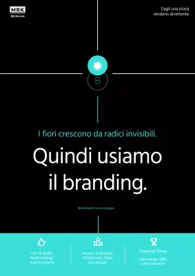 Marchio semplice in nero e menta