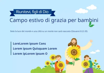 Campo estivo di grazia per bambini