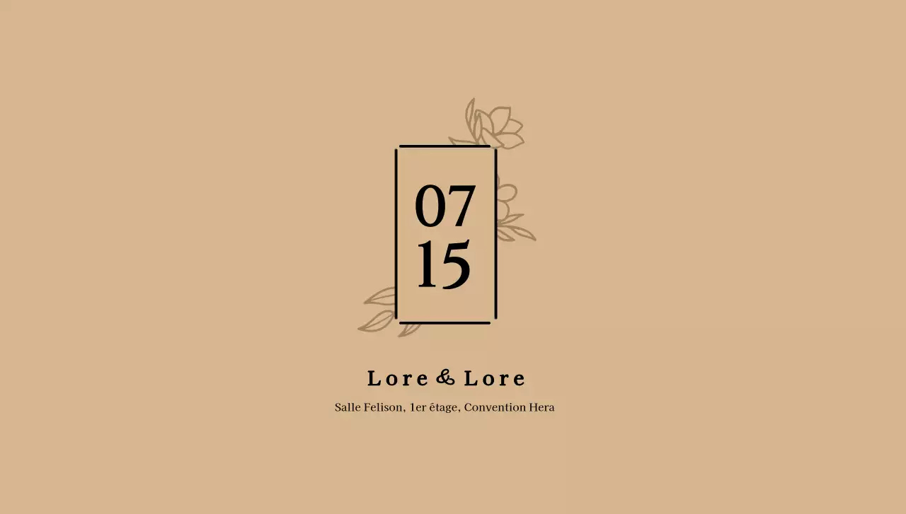 Enveloppe pour carte postale d'invitation au mariage avec texte et cadre floral carré