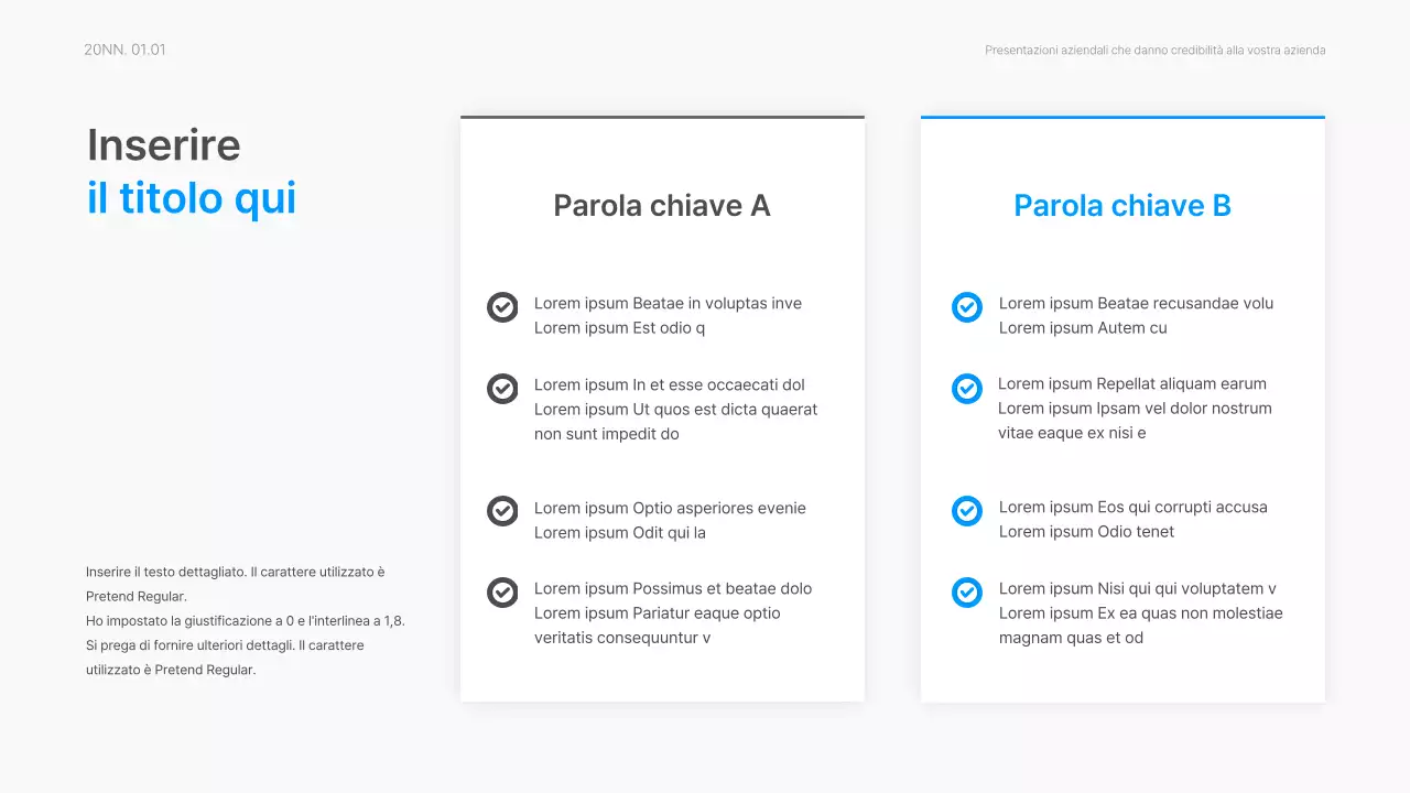 Relazione aziendale con un moderno stile sfumato in bianco e blu