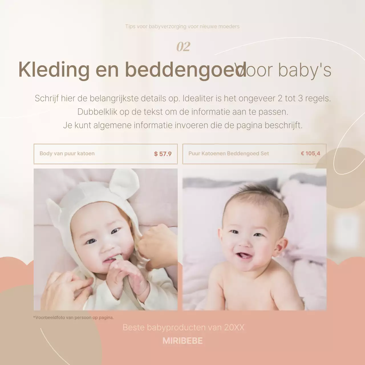 Hoe verzorg je een gevoelige roze en beige babyhuid?