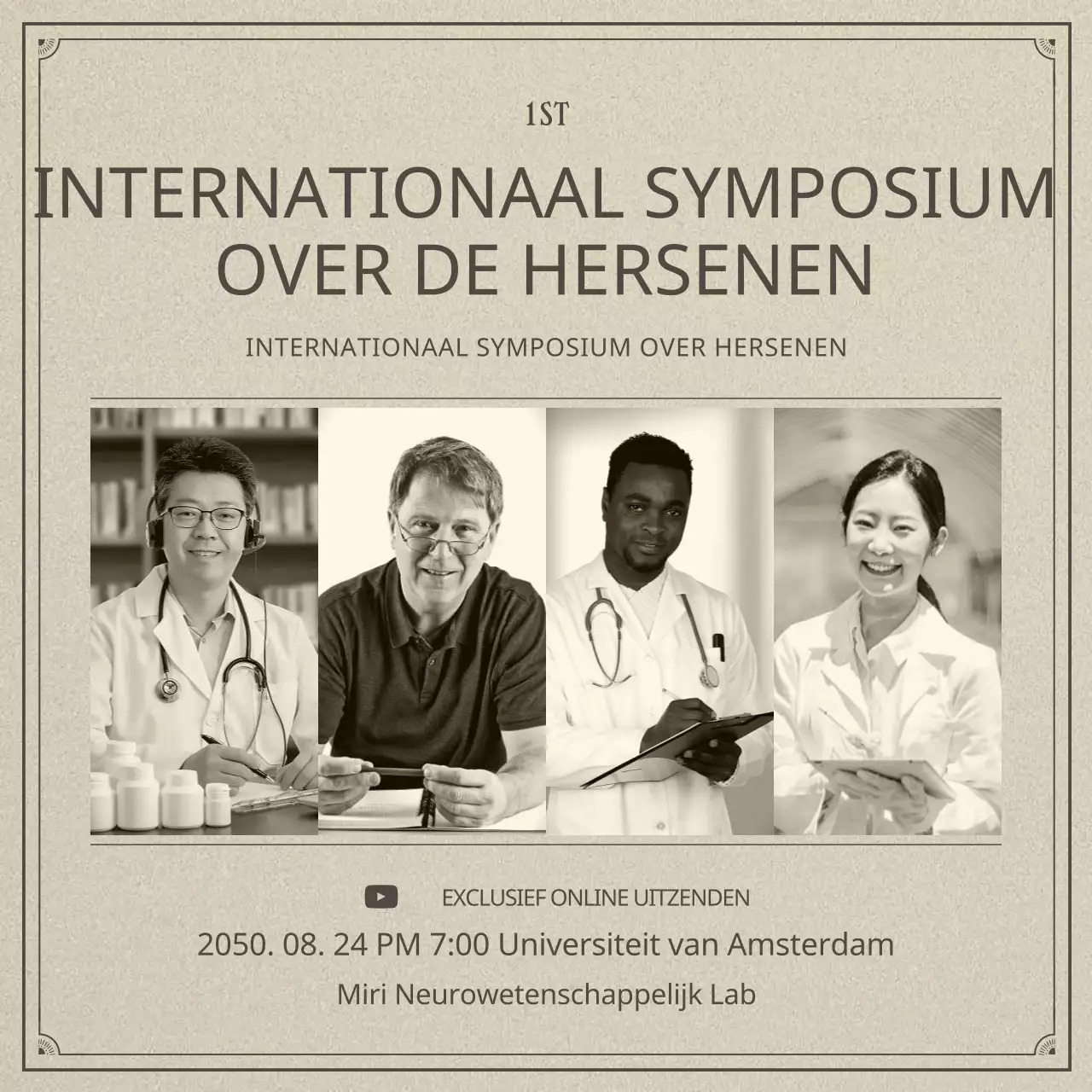 Neurowetenschap en luiheid in een beige, realistisch illustratieconcept