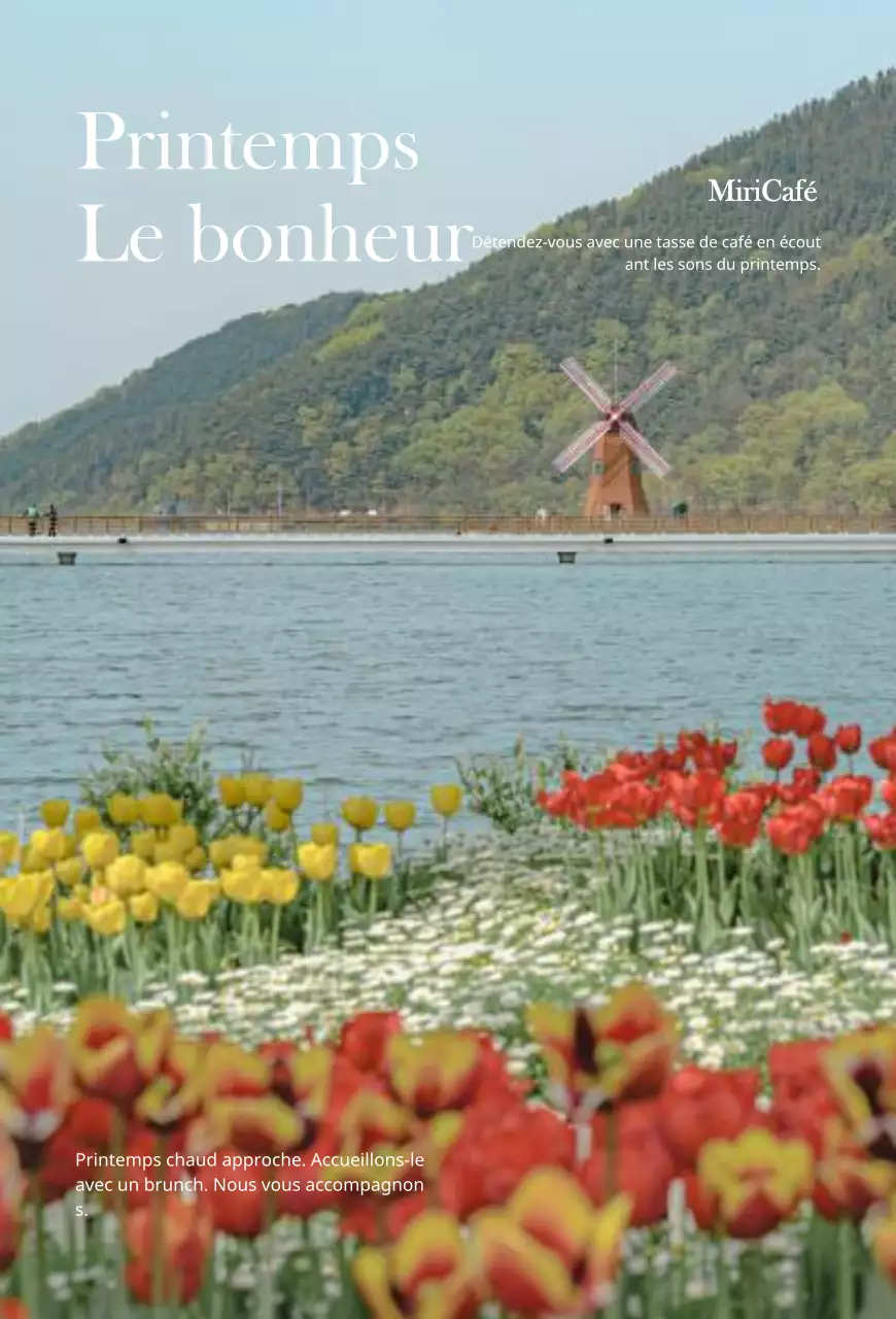 Motif émotionnel sur fond chaud avec un concept printanier