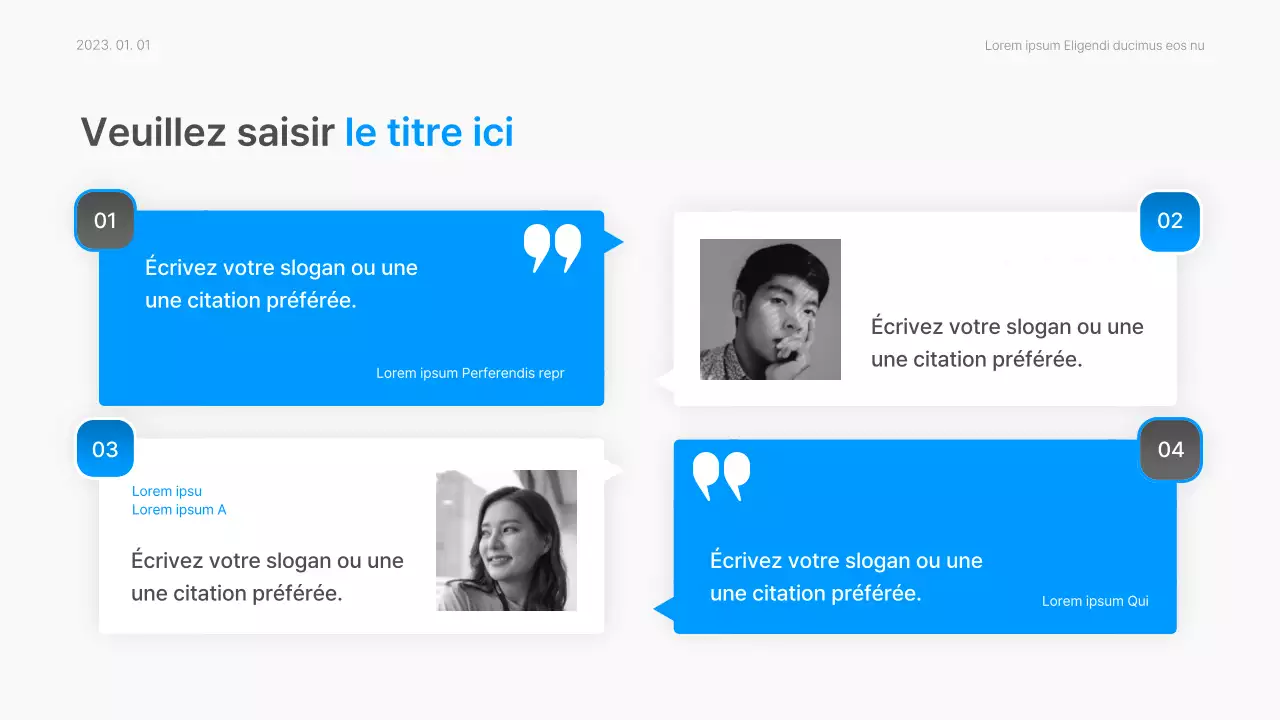 Rapport d'entreprise avec un style dégradé moderne en bleu et blanc