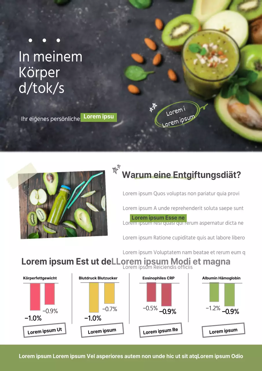 Flyer für gesunde Entgiftungsnahrung