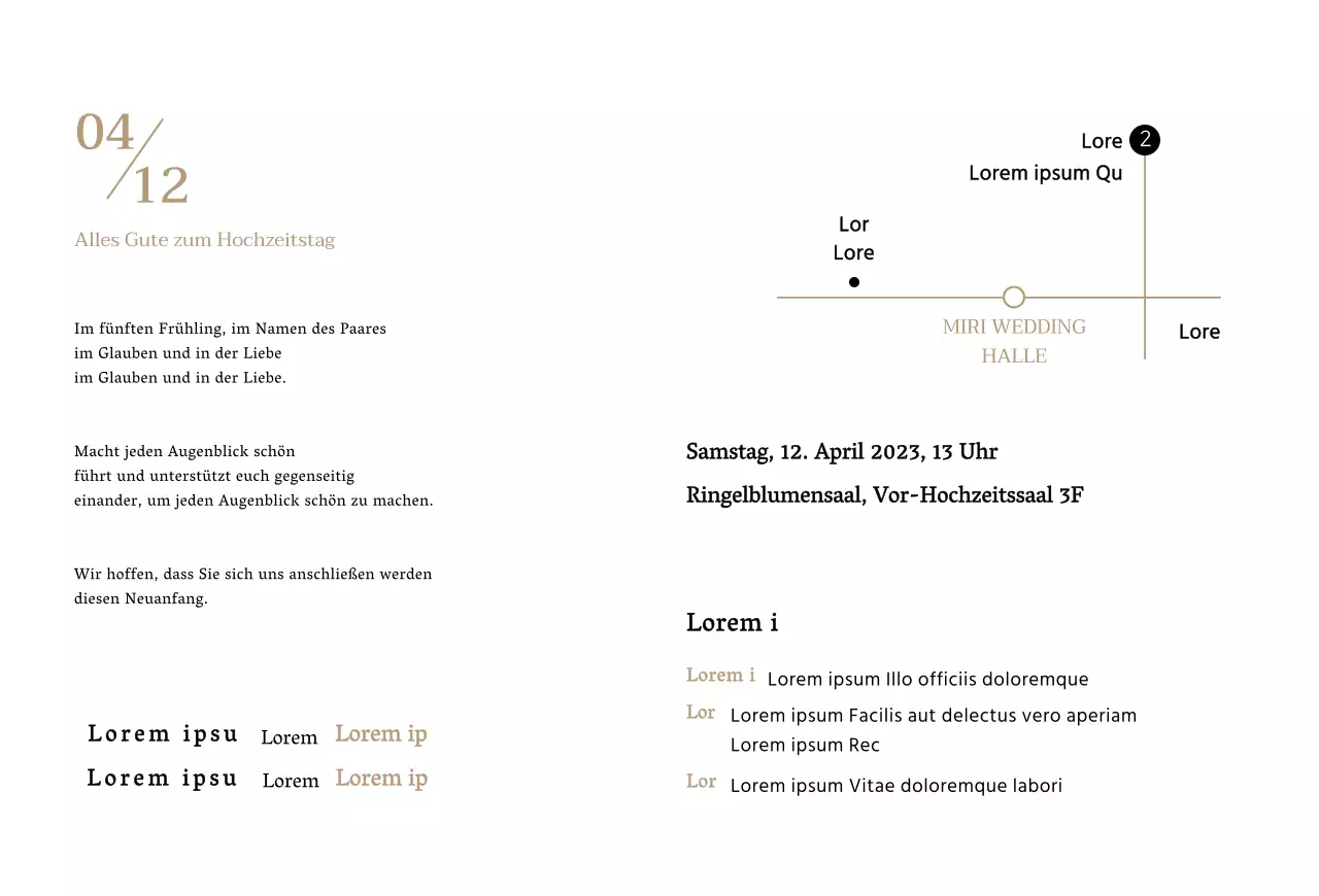 Klares Textkonzept Hochzeitseinladung mit ovalem Rahmen