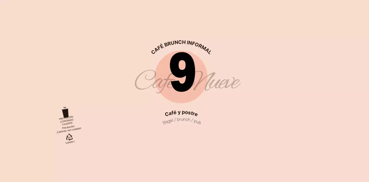 Para una cafetería de concepto sencillo y único en rosa y negro