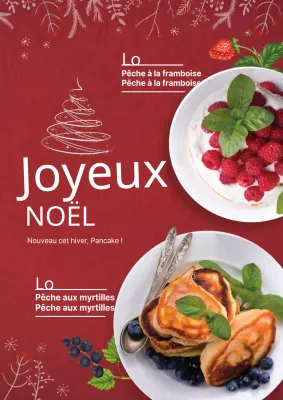 Introduction au menu des crêpes de Noël rouges