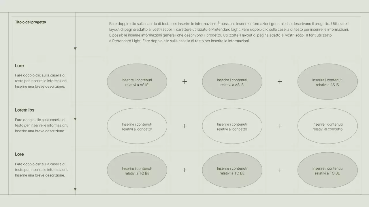 Il portfolio di un content marketer con un concetto di griglia verde e semplice