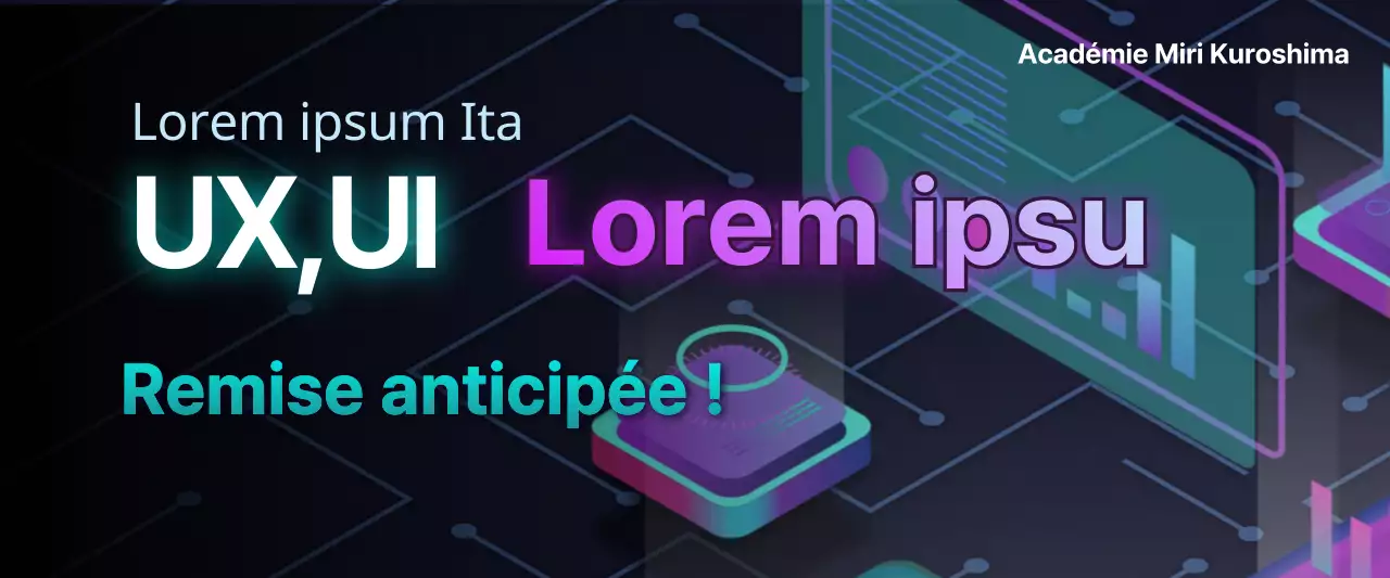 Bannière vidéo animée GIF des soldes de rentrée en violet et sarcelle