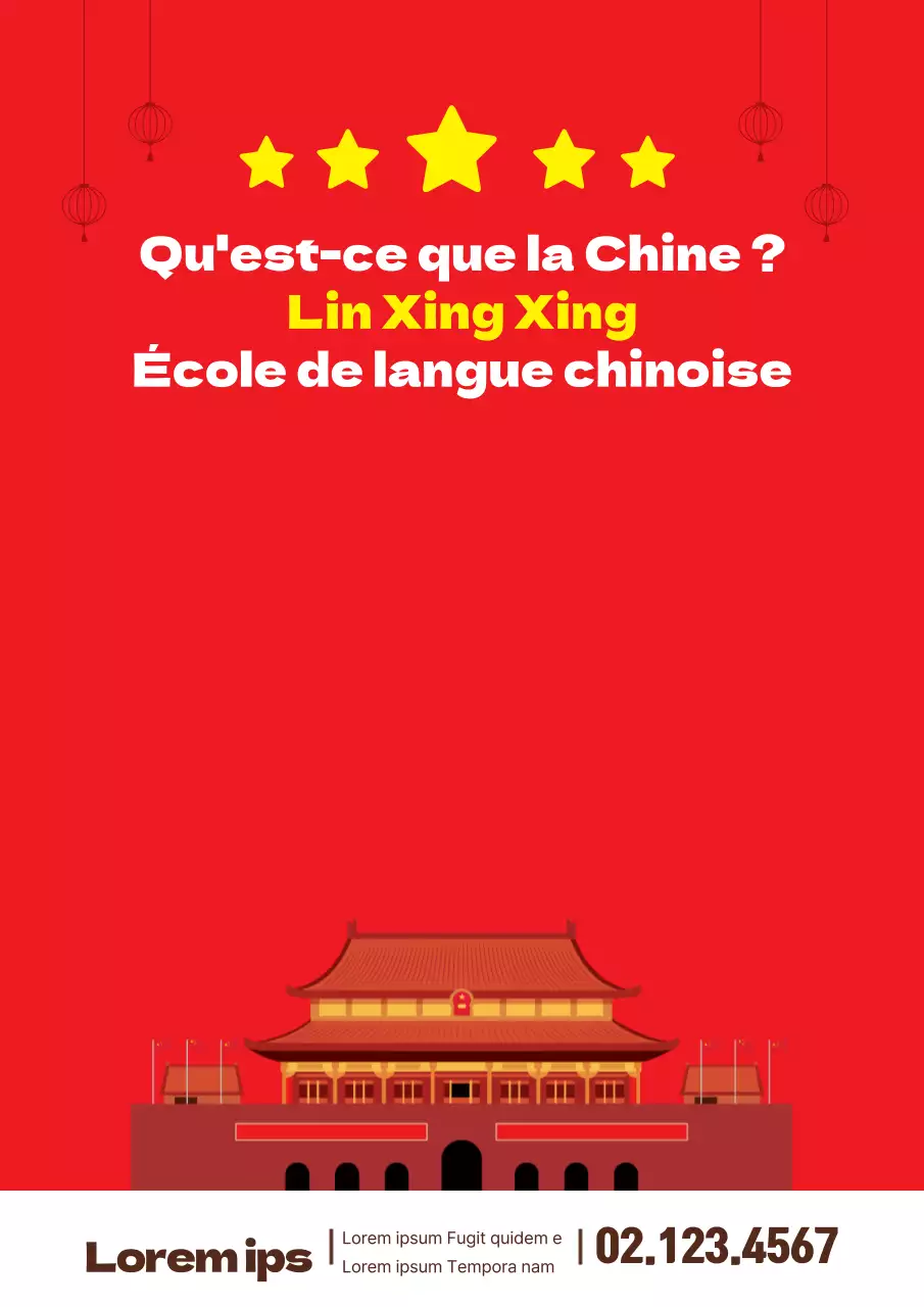 École de langue chinoise_Affiche de cérémonie
