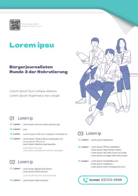 Mintfarbenes Plakat zur Pressemitteilung