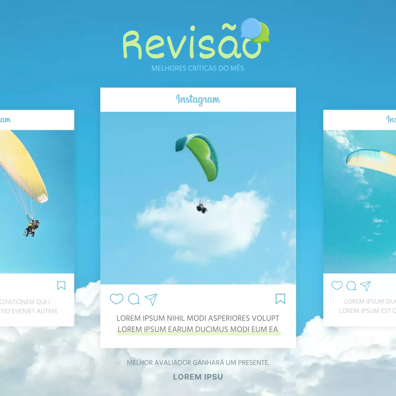 Parapente em azul claro e chartreuse: a nossa análise do mês