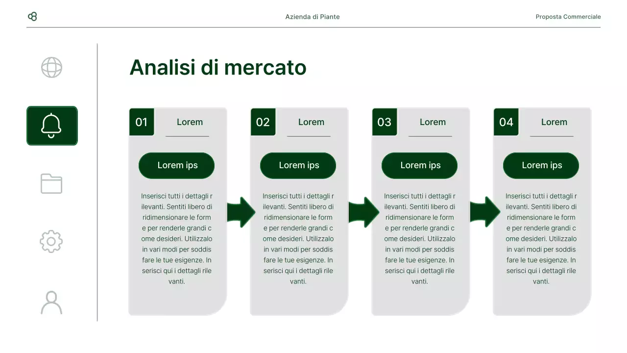 Proposta di business in bianco e verde concetto di foglia naturale