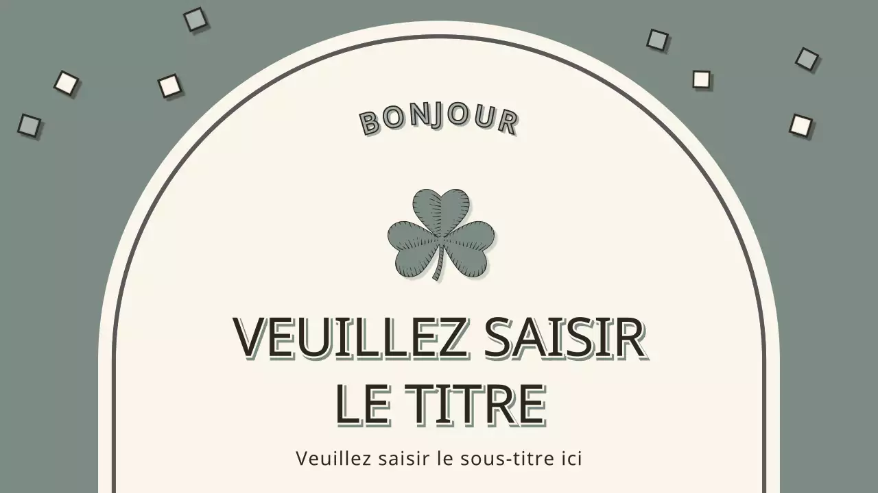 Présentation vintage en kaki et crème