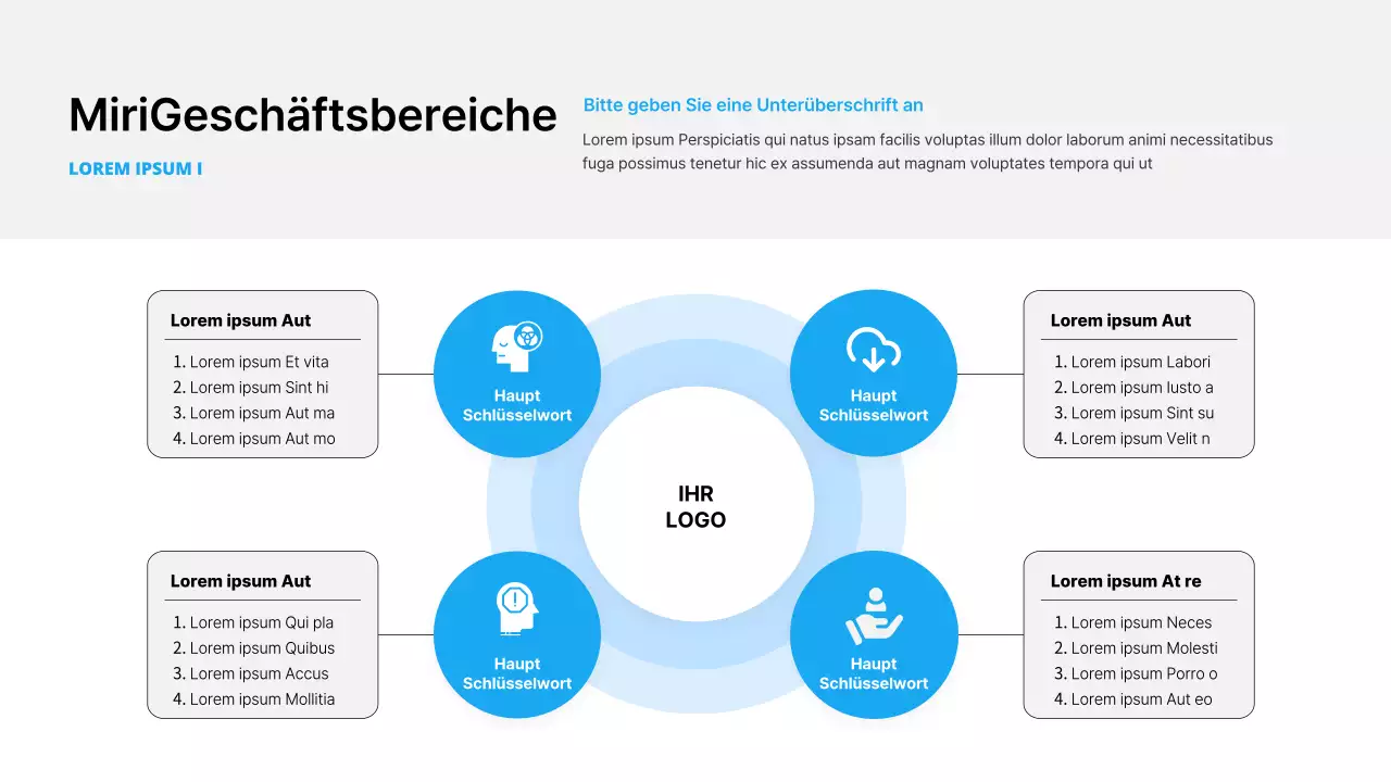 Einfaches Business in Weiß und Hellblau