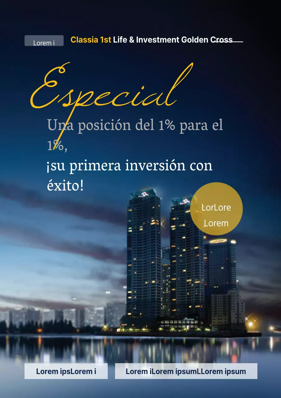 Folleto de un apartamento de lujo en venta