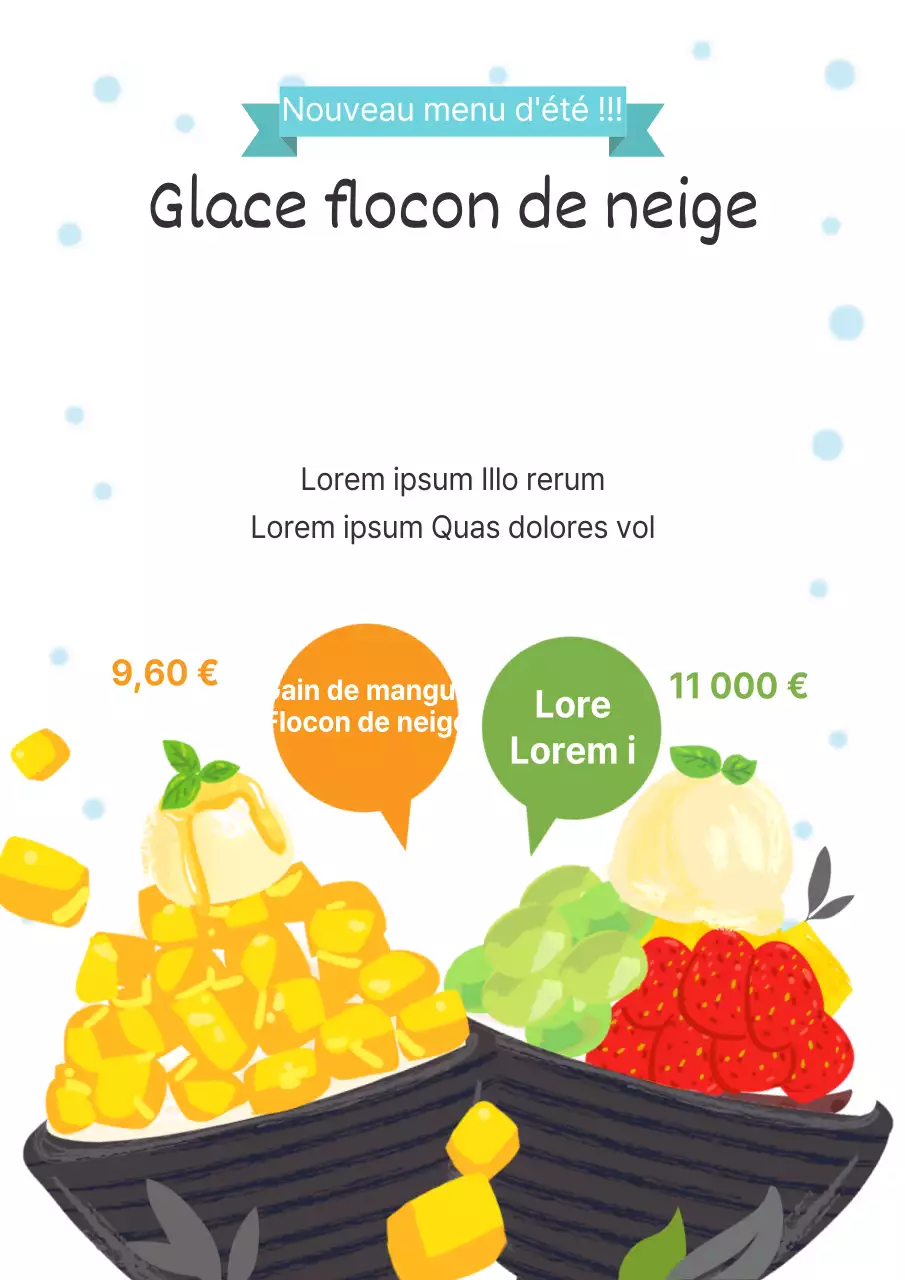 Glace sablée flocon de neige