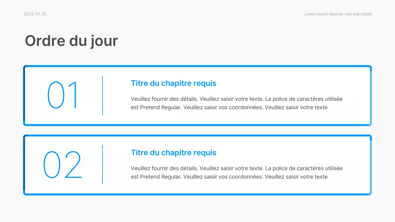 Rapport d'entreprise avec un style dégradé moderne en blanc et bleu