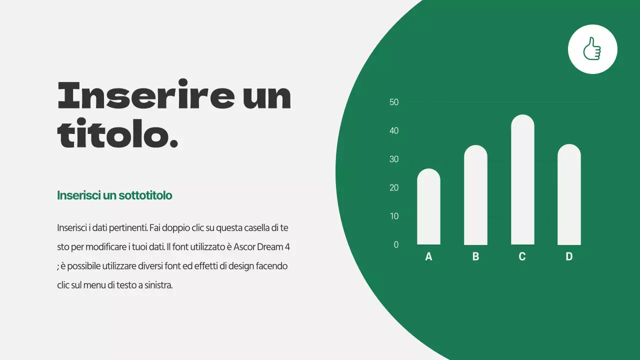 Grafico a barre di concetto pulito in grigio chiaro e verde