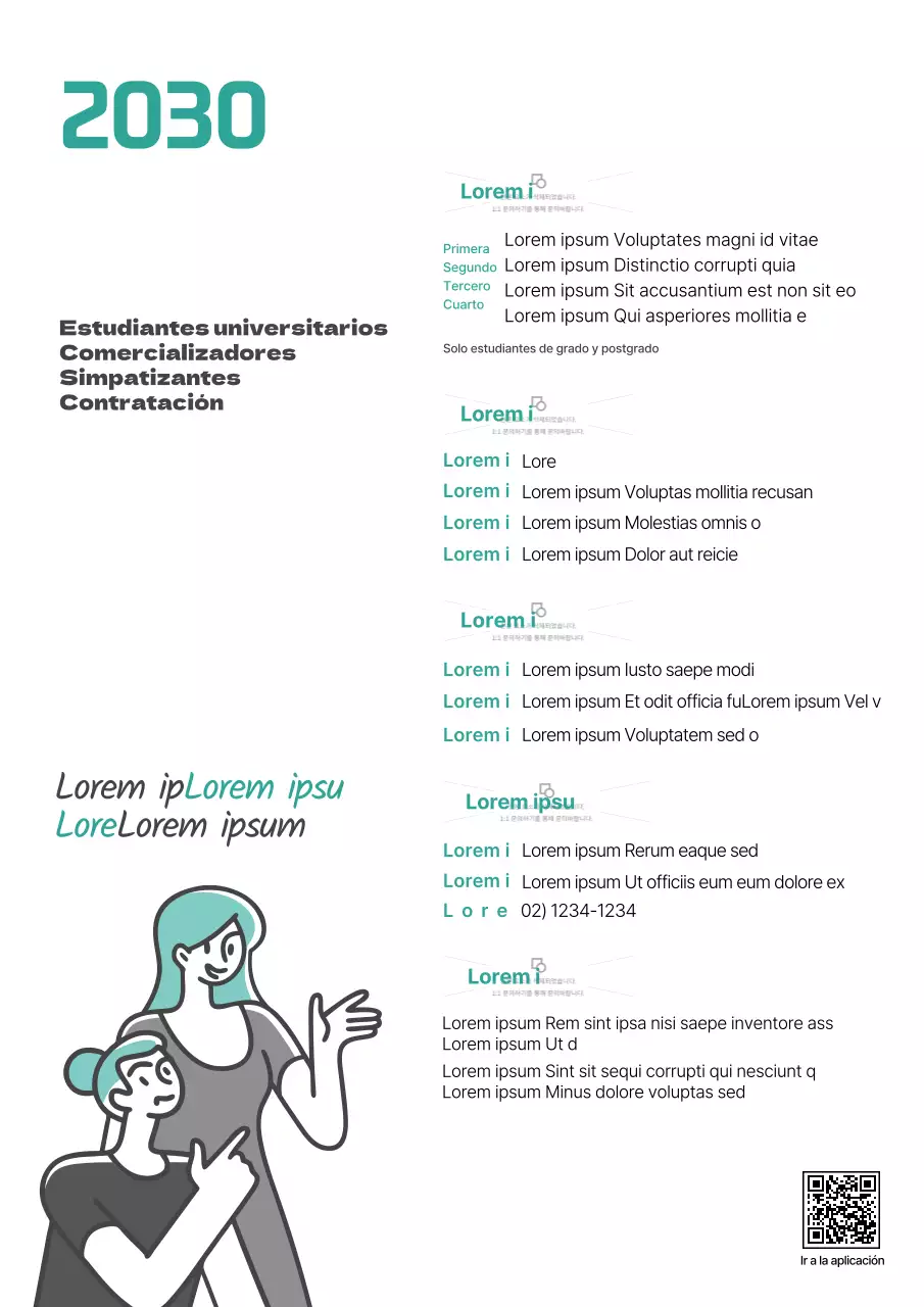 Se buscan promotores del concepto ilustrado en verde y negro