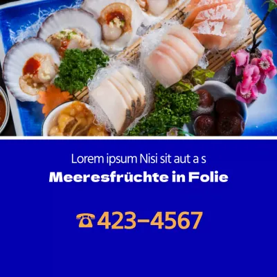 Meeresfrüchte in Folie