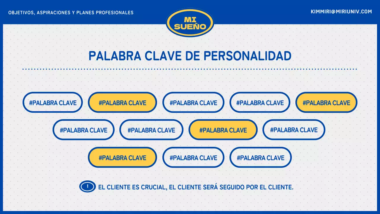 Plan de carrera universitaria azul y amarillo