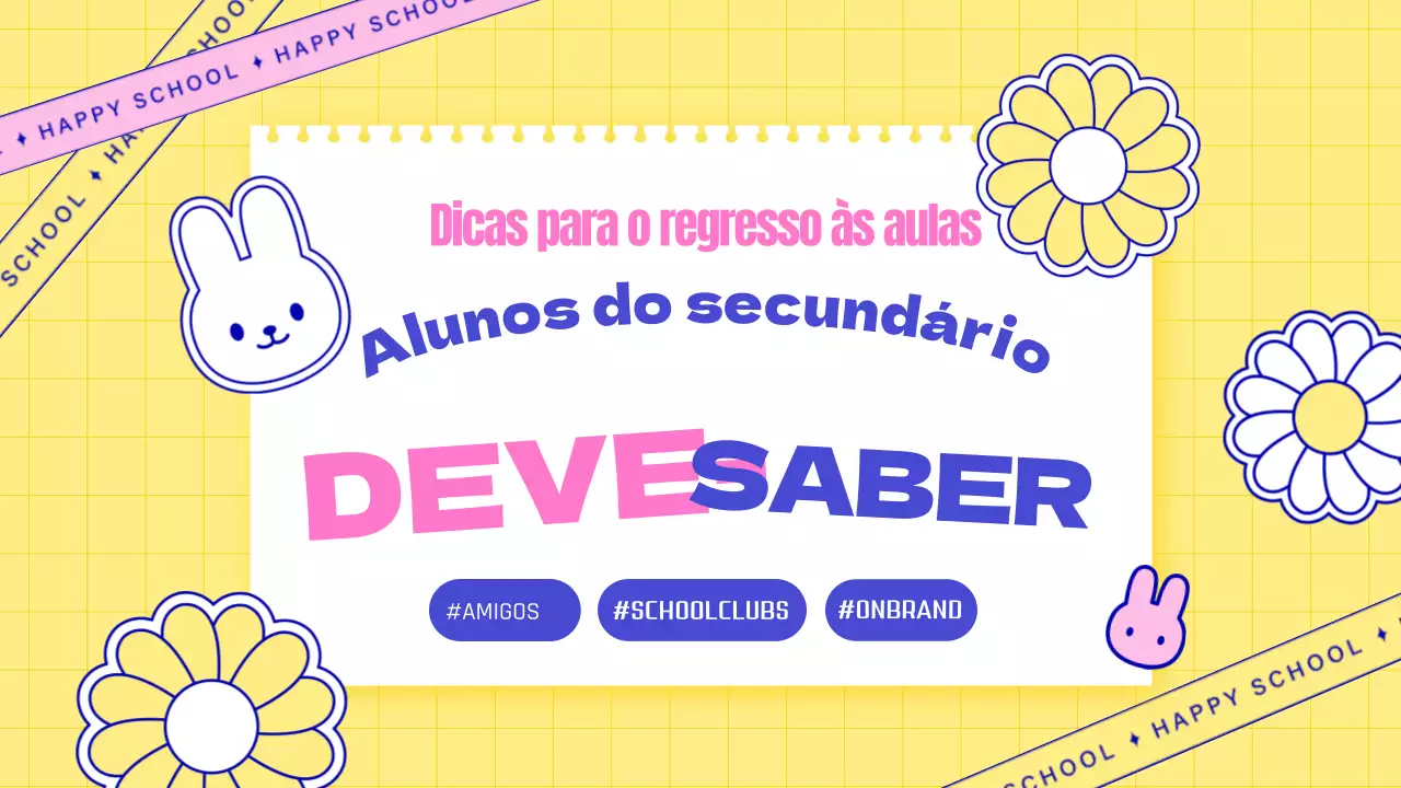 Um simples posto azul e amarelo de conhecimentos pré-secundários