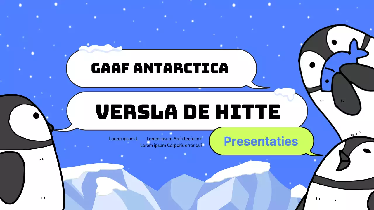 Antarctica onderwijs met blauwe pinguïn illustratie elementen