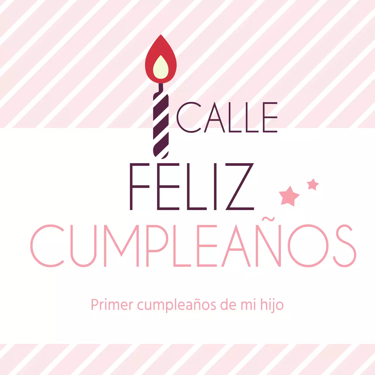 Pancarta del primer cumpleaños