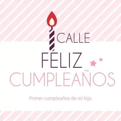 Pancarta del primer cumpleaños