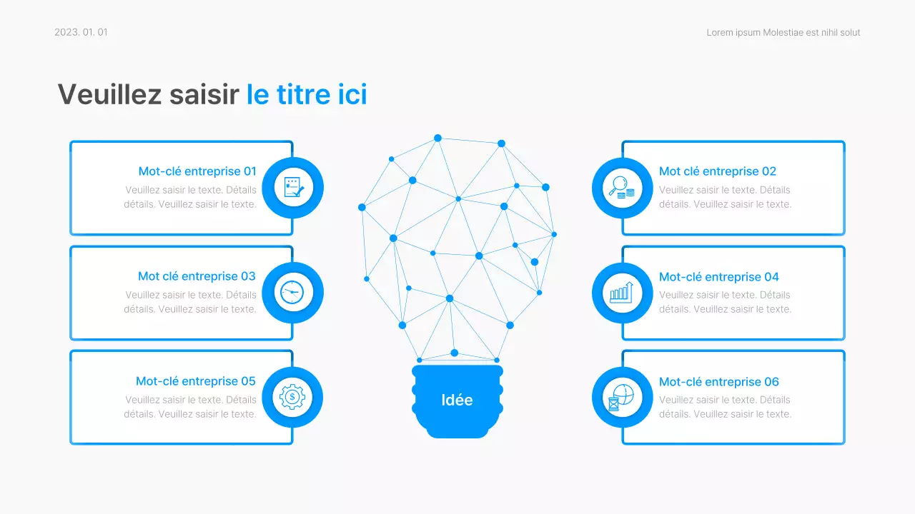 Rapport d'entreprise avec un style dégradé moderne en bleu et blanc