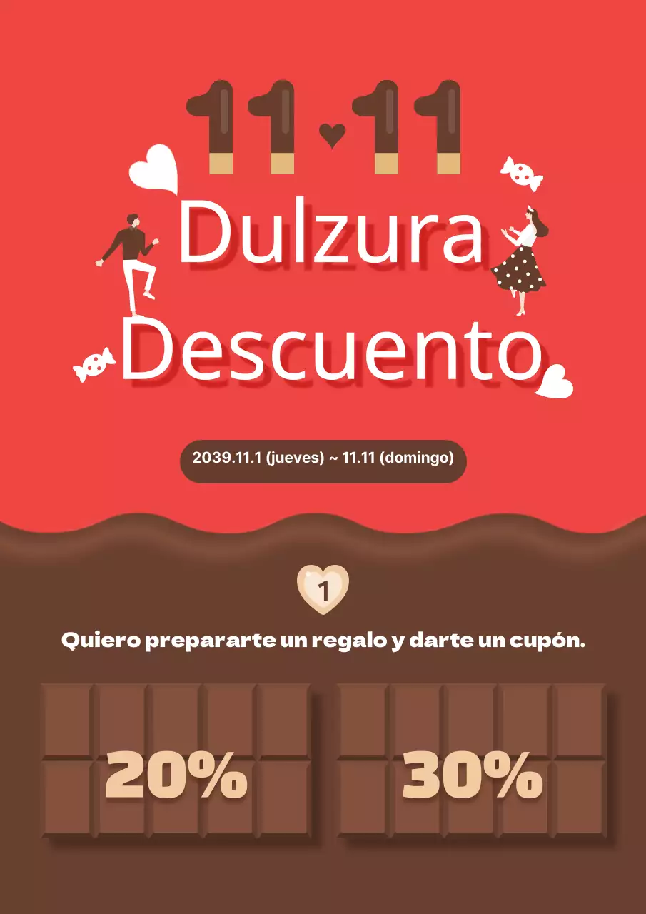 Promocione los actos de San Valentín en rojo