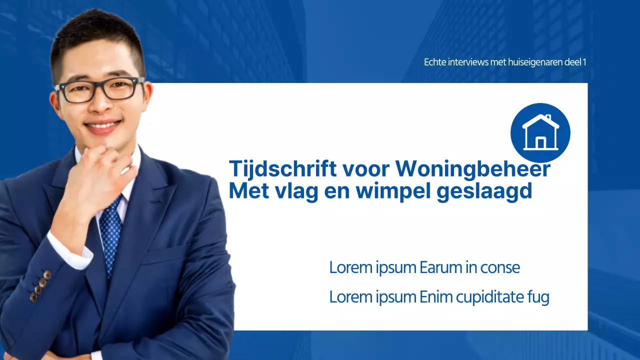In één keer slagen voor het Blue Home Manager-certificaat Makelaar in onroerend goed