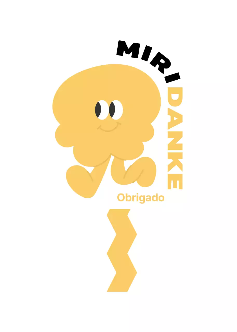 Autocolantes de agradecimento ao cliente com personagens ilustradas em amarelo e cor-de-rosa