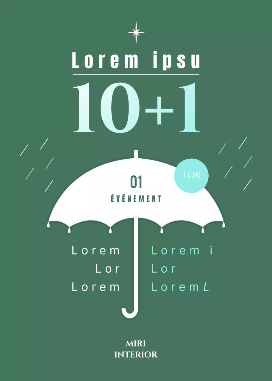 Guide de l'événement "Green simple rainy season concept