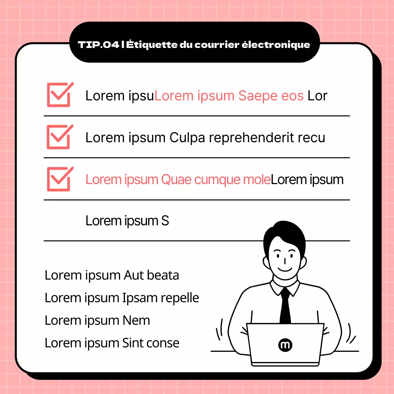 Conseils d'étiquette pour le bureau