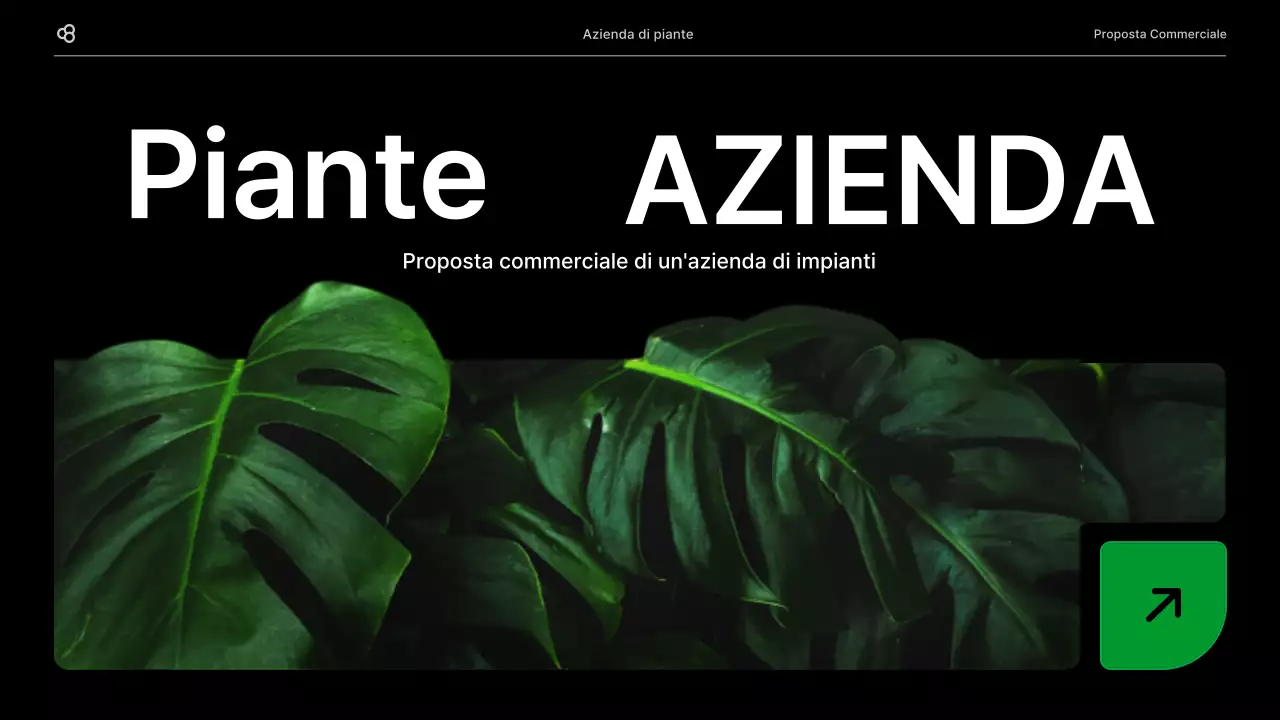 Proposta di business in nero e verde concetto di foglia naturale