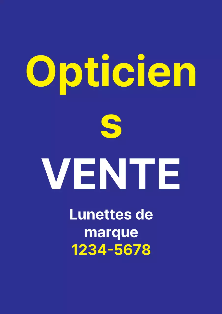 Flyer promotionnel simple bleu et jaune pour une vente dans un centre commercial