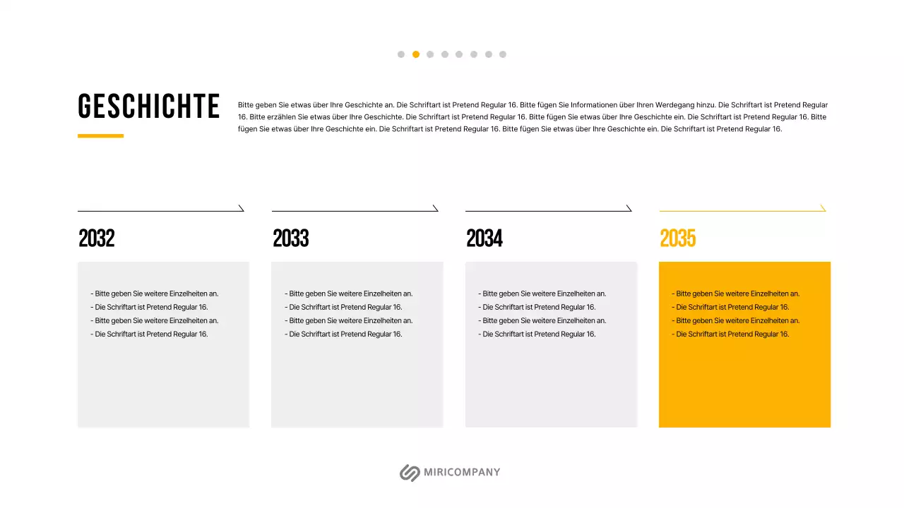 Einfacher Businessplan für das neue Jahr in Weiß und Orange